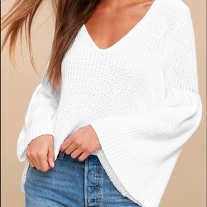 Free People White Sweater